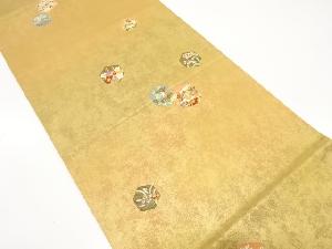 本金亀甲に鶴・梅・桐模様織出し袋帯